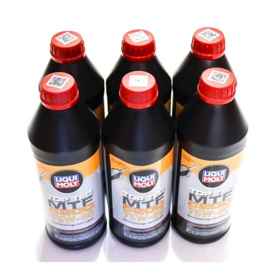 6 x Liqui Moly Top Tec MTF 5200 75W80 (API GL-4) Gear Oil - 1L | 20845