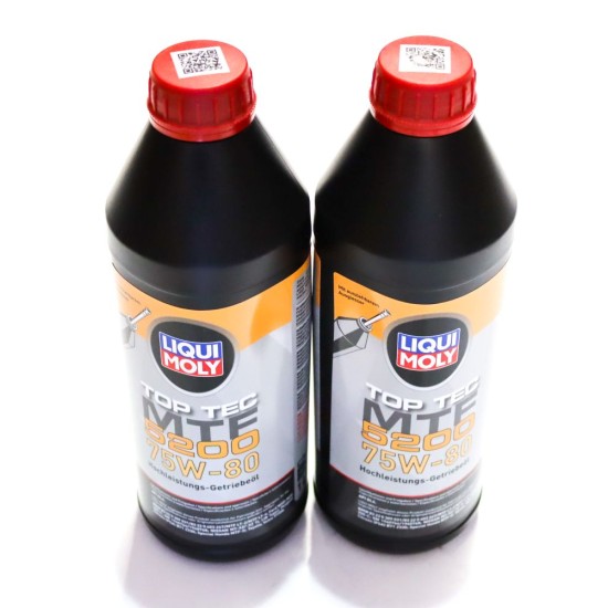 2 x Liqui Moly Top Tec MTF 5200 75W80 (API GL-4) Gear Oil - 1L | 20845