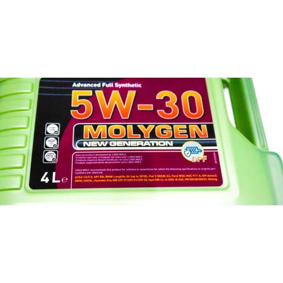 Liqui Moly Molygen 5W-30 Synthetic Engine Oil - 4L | 21225