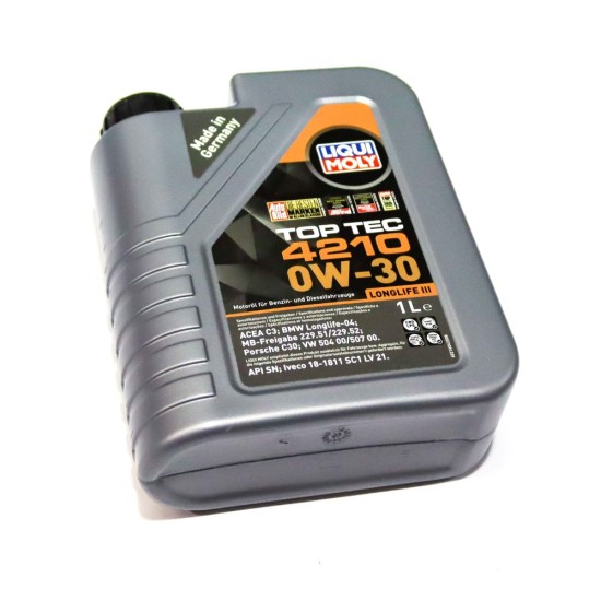 2 x Liqui Moly Top Tec 4210 0W-30 Engine Oil - Synthetic Technology 1L | 21604