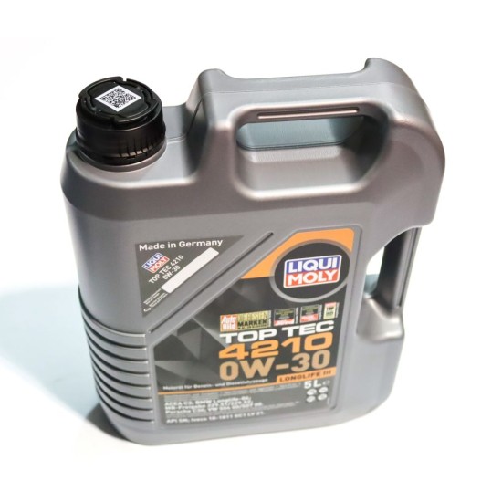 Liqui Moly Top Tec 4210 0W30 Engine Oil - C3 VW 504 & 507 & C30 BMW LL - 5L | 21605