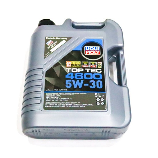 Liqui Moly Top Tec 4600 5W-30 Synthetic Technology Engine Oil - 6L | 2315 & 2316